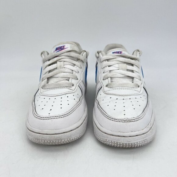 Nike Force 1 Lv8 Ksa 3d Glasses White Blue Red Youth Shoes CJ7160 100 Size 12C - Picture 3 of 12